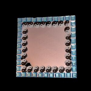 15.5" ROUND YIN YANG MIRROR